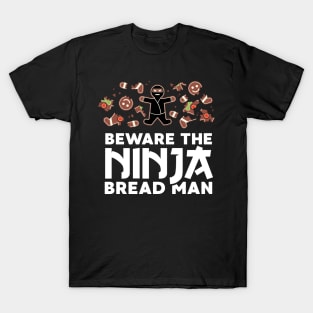 Ninja Bread Gingerbread Man Funny Christmas T-Shirt